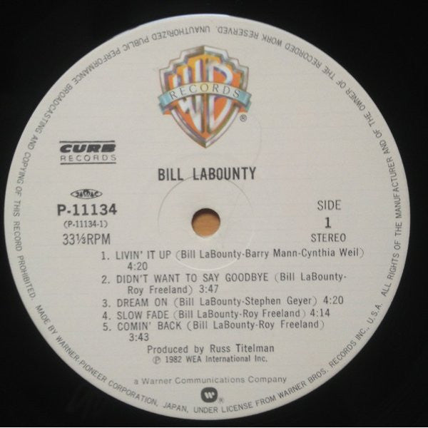 Bill LaBounty - Bill LaBounty (LP, Album)