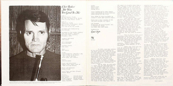Chet Baker - She Was Too Good To Me = 枯葉 (LP, Album, Gat)
