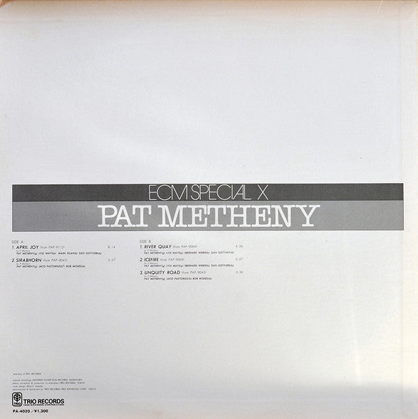 Pat Metheny - ECM Special X Pat Metheny (LP, Comp)