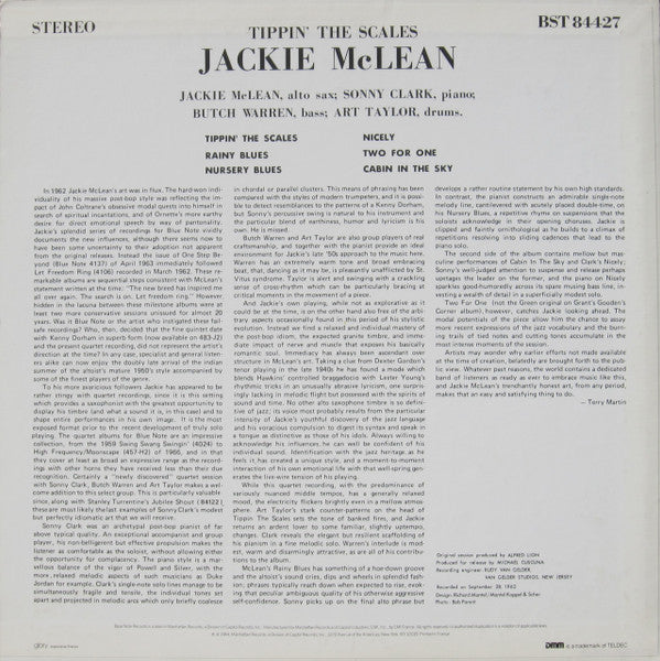 Jackie McLean - Tippin' The Scales (LP, Album, RE, RM, DMM)