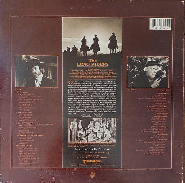 Ry Cooder - The Long Riders (Original Sound Track) (LP, Album, Los)