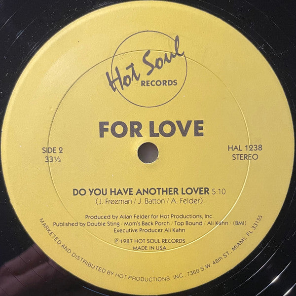 For Love - The Girl Is Bad (12"")