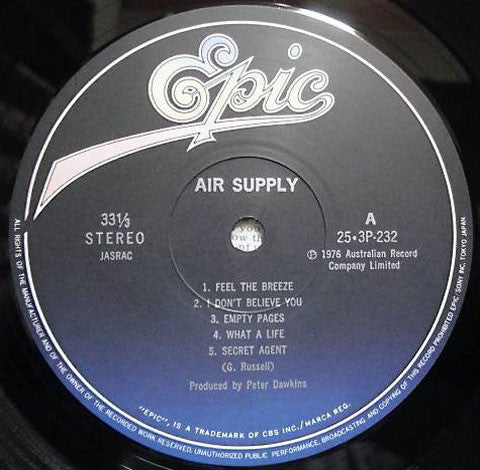 Air Supply - Strangers In Love (LP, Album, RE)