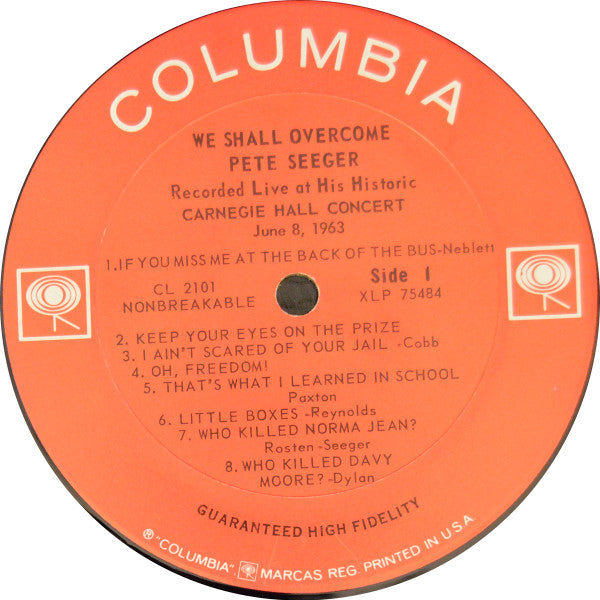 Pete Seeger - We Shall Overcome (LP, Album, Mono, Pit)