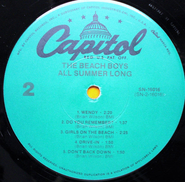 The Beach Boys - All Summer Long (LP, Album, RE)