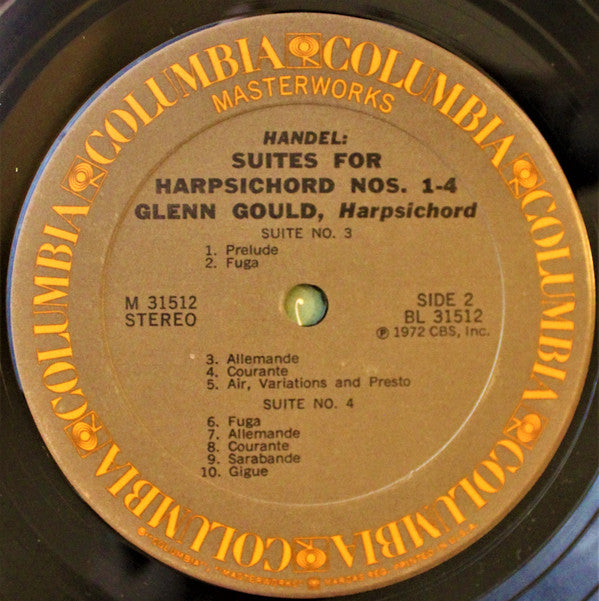 Glenn Gould - Handel* - Suites For Harpsichord Nos. 1-4 (LP, Album)