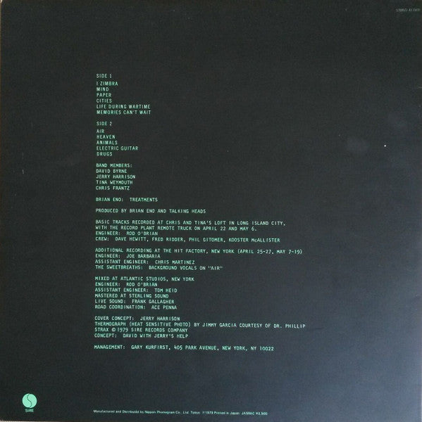 Talking Heads - Fear Of Music (LP, Album, Gat)
