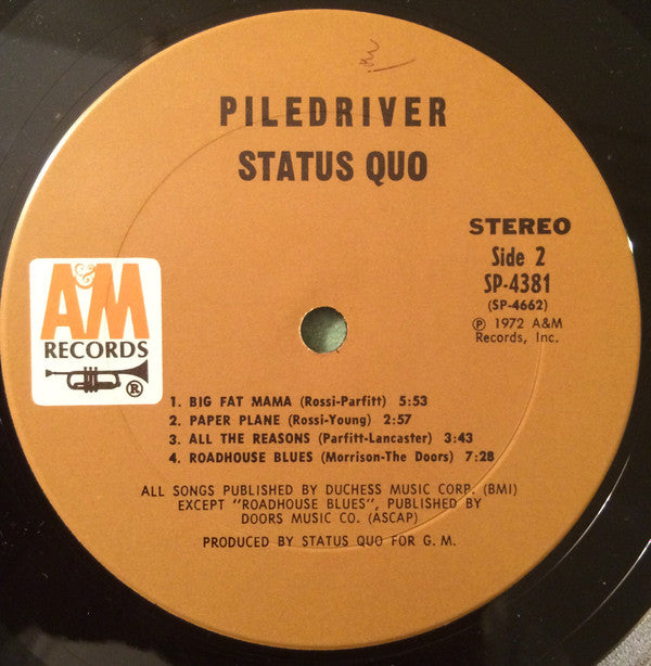 Status Quo - Piledriver (LP, Album, Pit)