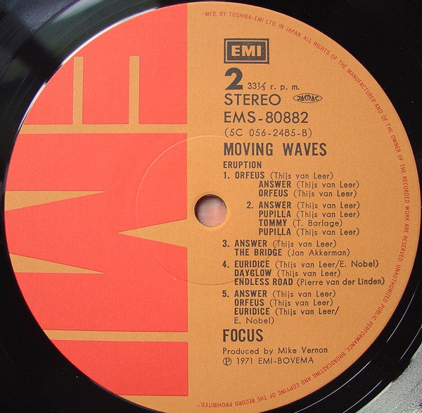 Focus (2) = フォーカス* - Moving Waves = ムーヴィング・ウェイヴス  (LP, Album, RE)