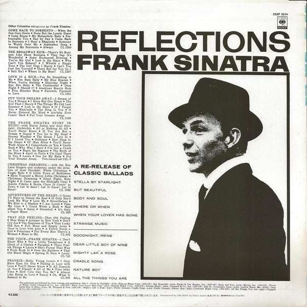 Frank Sinatra - Reflections (LP, Comp, Mono, RE)