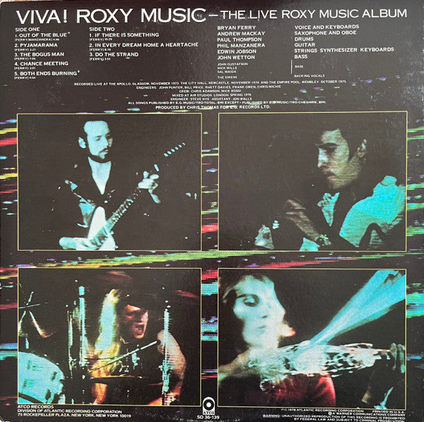 Roxy Music - Viva! The Live Roxy Music Album (LP, Album, RP, Gat)