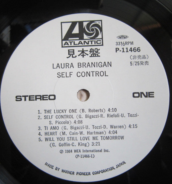 Laura Branigan - Self Control (LP, Album, Promo)