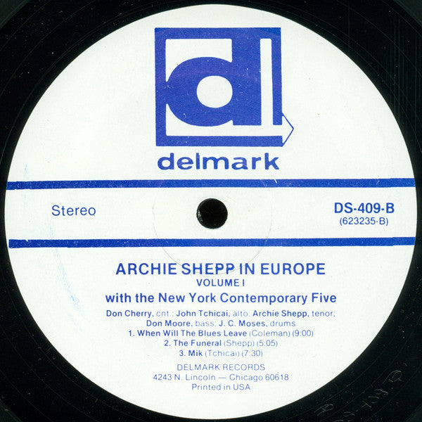 Archie Shepp With The New York Contemporary 5* - In Europe (LP, Album)