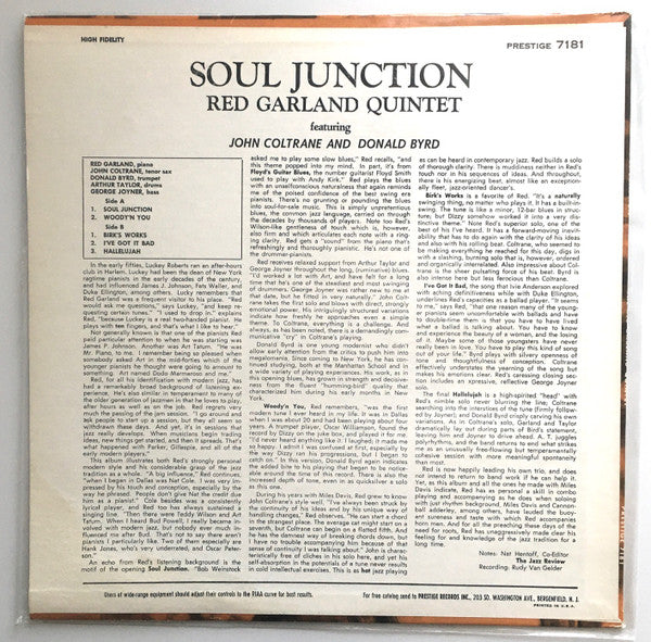 The Red Garland Quintet - Soul Junction(LP, Album, Mono, Dee)