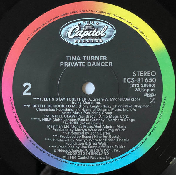 Tina Turner - Private Dancer (LP, Album, UK )