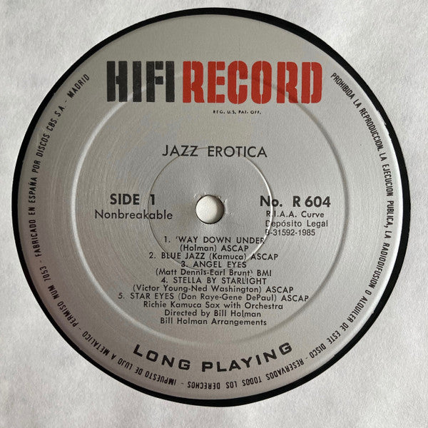 Richie Kamuca Octet* - Jazz Erotica (LP, Album, Mono, RE)