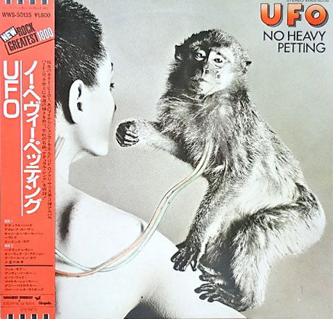 UFO (5) - No Heavy Petting (LP, Album, RE, RP)