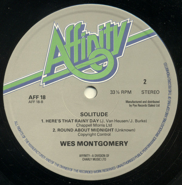 Wes Montgomery - Solitude (LP, Album)