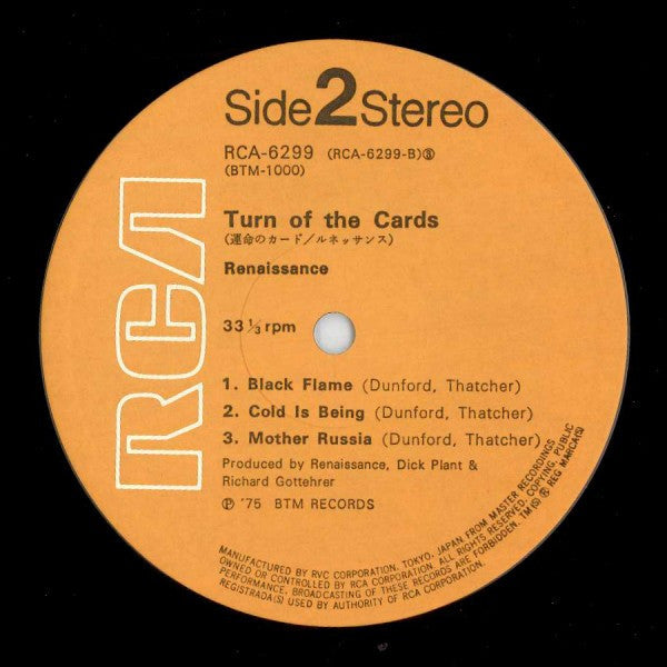 Renaissance (4) - Turn Of The Cards (LP, Album)