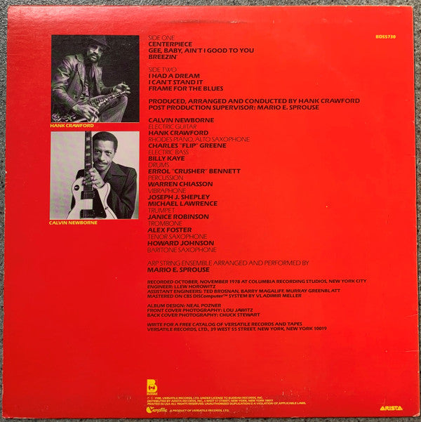 Hank Crawford / Calvin Newborne* - Centerpiece (LP, Album)