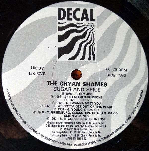 The Cryan' Shames - Sugar And Spice (LP, RE)