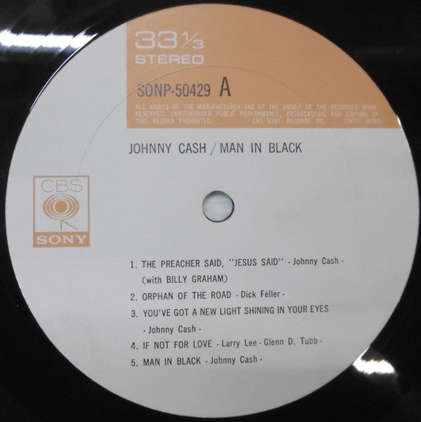 Johnny Cash - Man In Black (LP, Album)