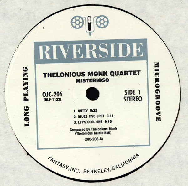 Thelonious Monk Quartet* - Misterioso (LP, Album, RE)