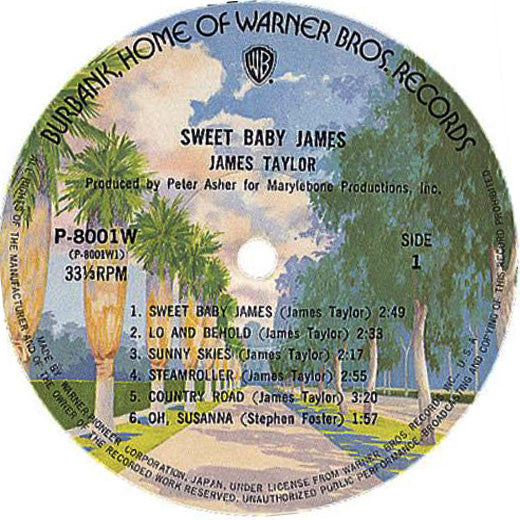 James Taylor (2) - Sweet Baby James (LP, Album, RE)