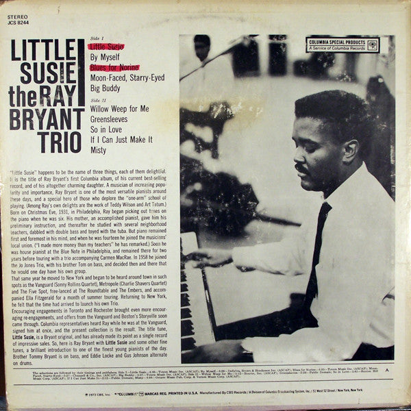 The Ray Bryant Trio* - Little Susie (LP, Album, RE)