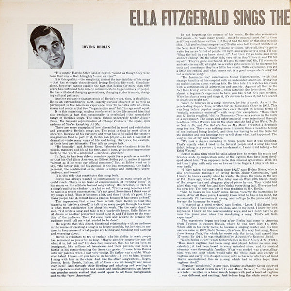 Ella Fitzgerald - Ella Fitzgerald Sings The Irving Berlin Songbook(...