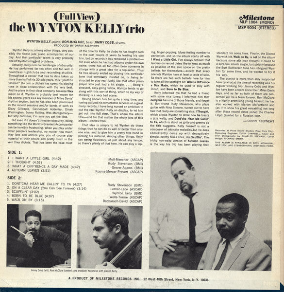 The Wynton Kelly Trio* - Full View (LP, Album)