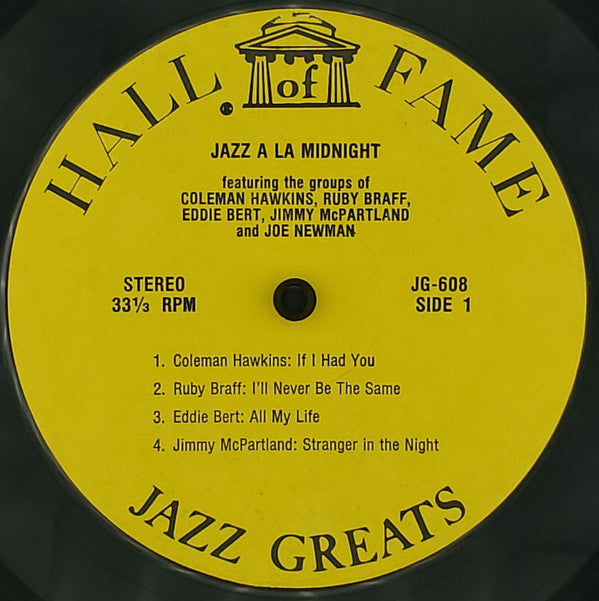 Coleman Hawkins - Jazz A La Midnight(LP, Comp, RE)