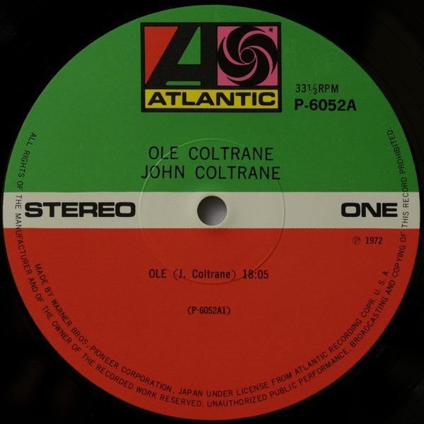 John Coltrane - Olé Coltrane (LP, Album, RE)