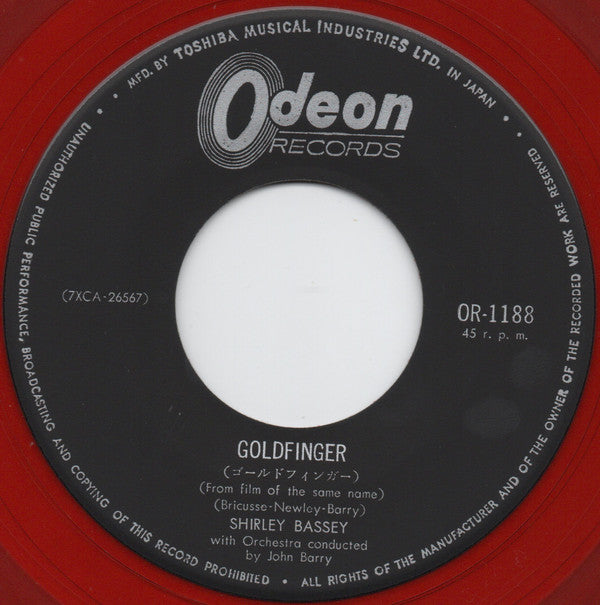 Shirley Bassey - Goldfinger (7"", Red)