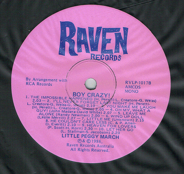 Little Peggy March* - Boy Crazy! (LP, Comp, Mono)