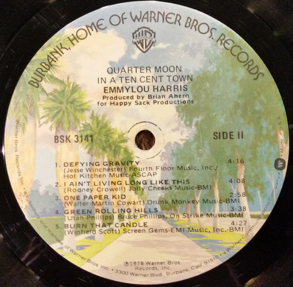 Emmylou Harris - Quarter Moon In A Ten Cent Town (LP, Album, Los)