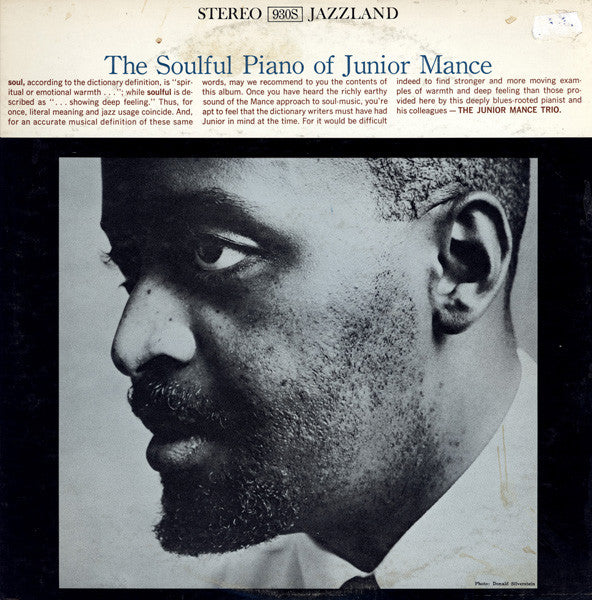 Junior Mance - The Soulful Piano Of Junior Mance (LP, Album, RE)