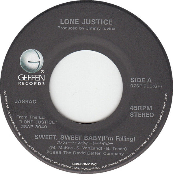 Lone Justice - Sweet, Sweet Baby (I'm Falling) (7"", Single)