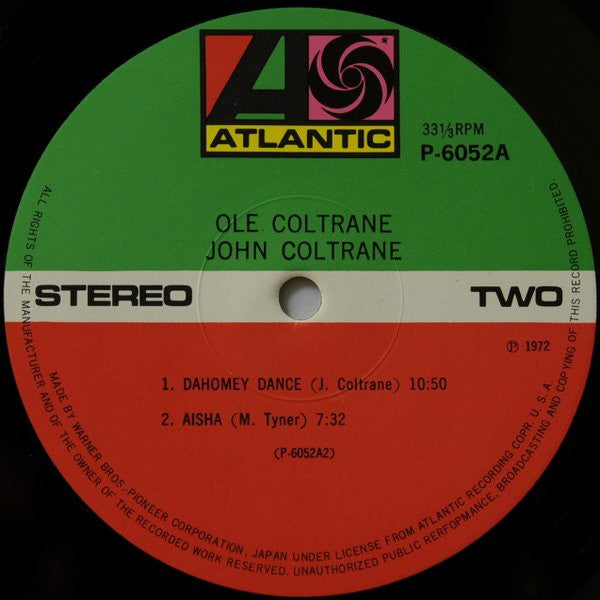 John Coltrane - Olé Coltrane (LP, Album, RE)