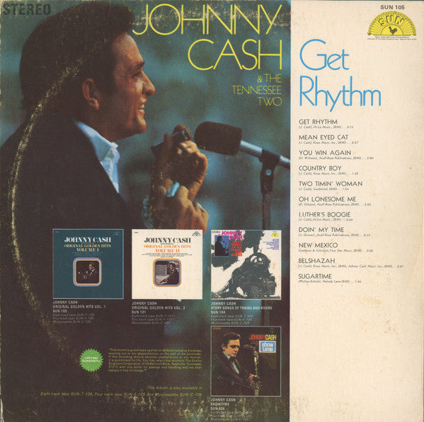 Johnny Cash & The Tennessee Two - Get Rhythm (LP, Comp, RE)