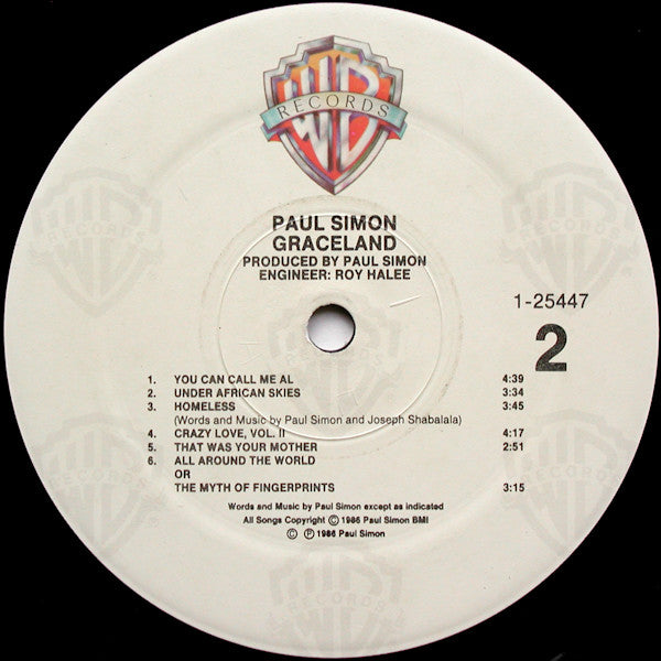 Paul Simon - Graceland (LP, Album, Spe)