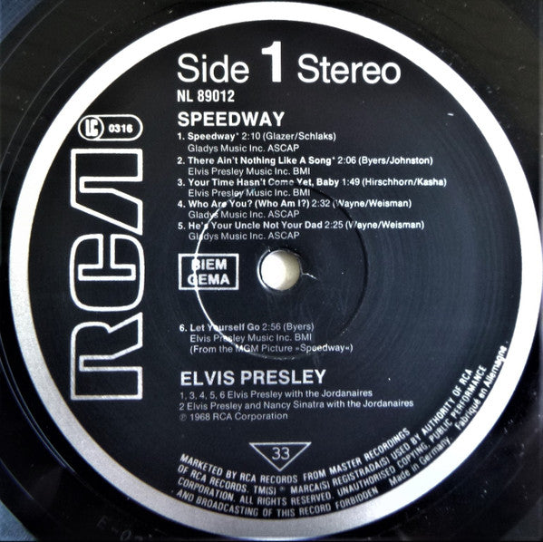 Elvis* - Speedway (LP, Album, RE)