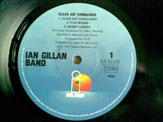 Ian Gillan Band - Clear Air Turbulence (LP, Album, RE)