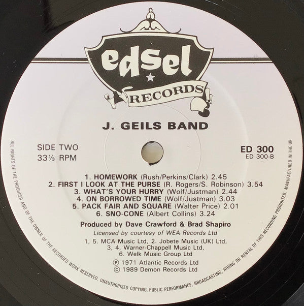 The J. Geils Band - The J. Geils Band (LP, Album)
