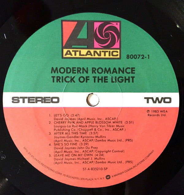 Modern Romance - Trick Of The Light (LP, Album)