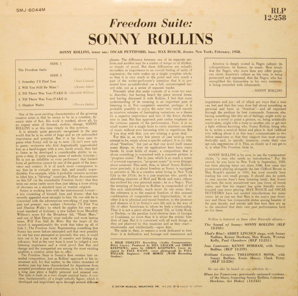 Sonny Rollins - Freedom Suite (LP, Album, Mono, RE)