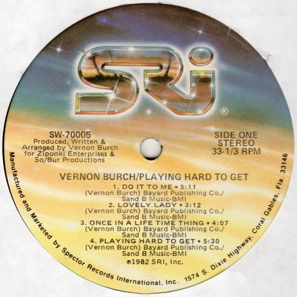 Vernon Burch - Playing Hard To Get (LP, Album)