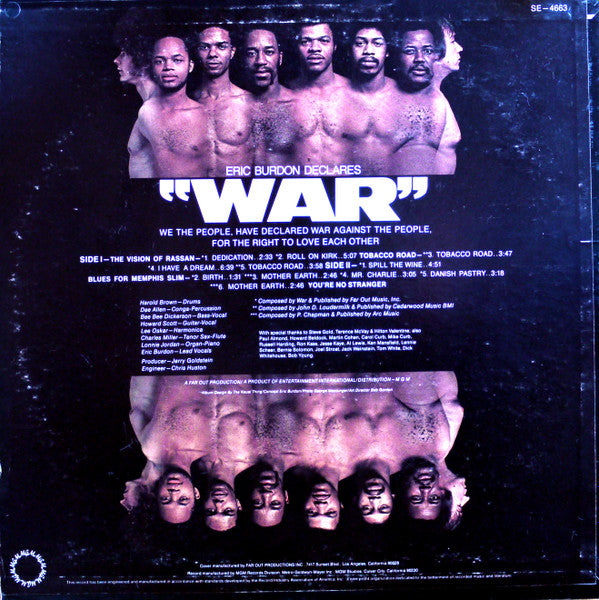 Eric Burdon & War - Eric Burdon Declares ""War"" (LP, Album, Wad)