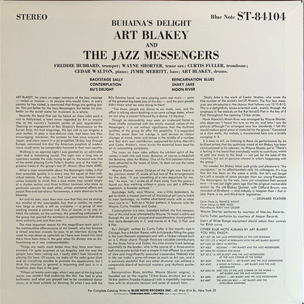 Art Blakey & The Jazz Messengers - Buhaina's Delight(LP, Album, Ltd...