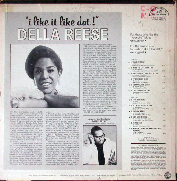 Della Reese - I Like It Like Dat! (LP, Mono)